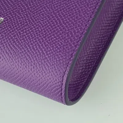 Pre-owned Dunhill Purple Leather Pouch Shoulder Bag ()