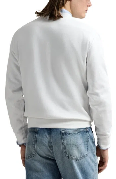 Polo Ralph Lauren Felpa In Misto Cotone Bianco  Uomo In Gray