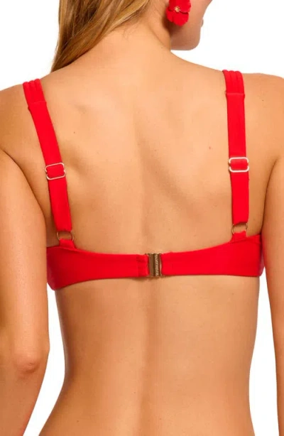 Ramy Brook Rafaelle Underwire Chain Strap Bikini Top In Orange