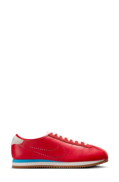 Nike Cortez Decon Suede-trimmed Perforated Leather Sneakers In Pink