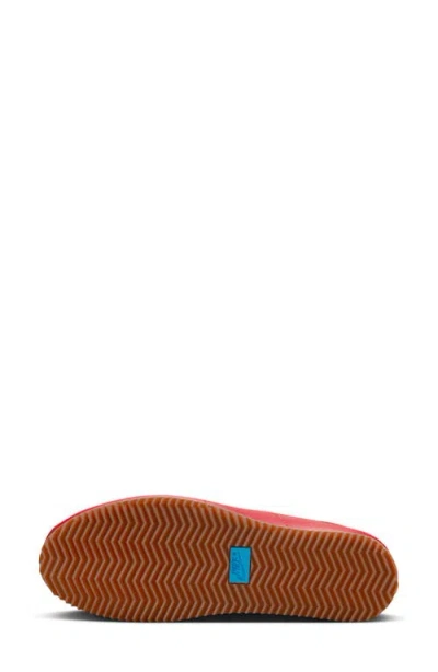 Nike Cortez Decon Suede-trimmed Perforated Leather Sneakers In Pink