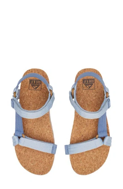 Reef Cushion Rem Hi Ankle Strap Platform Sandal In Blue
