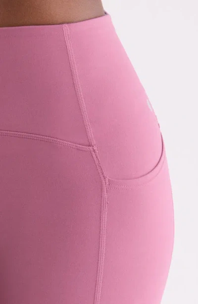 Zella Studio Luxe High Waist Pocket Crop Leggings In Pink