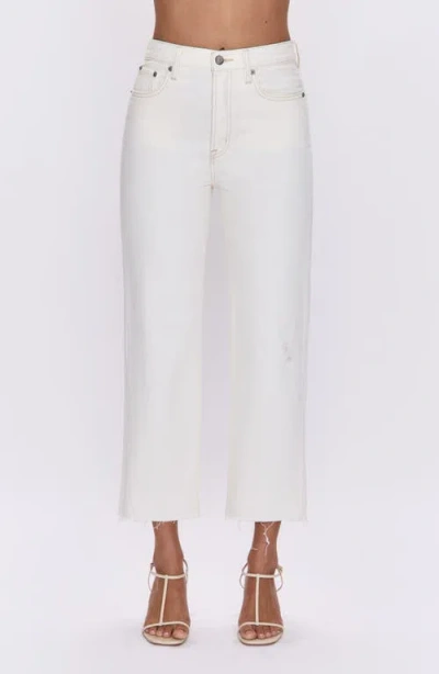 Pistola Cassie Crop Super High Rise Jean In Ecru Vintage In White
