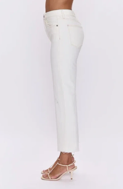 Pistola Cassie Crop Super High Rise Jean In Ecru Vintage In White