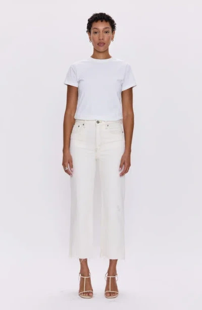 Pistola Cassie Crop Super High Rise Jean In Ecru Vintage In White