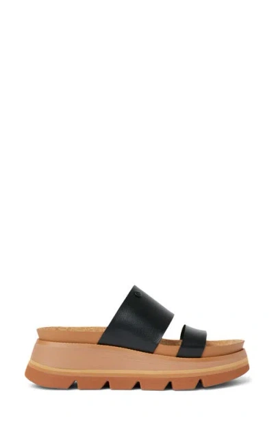 Reef Vista Luxe Siaa Platform Wedge Slide Sandal In Black