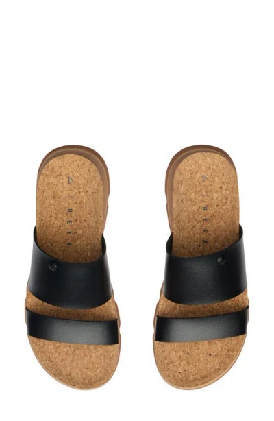 Reef Vista Luxe Siaa Platform Wedge Slide Sandal In Black