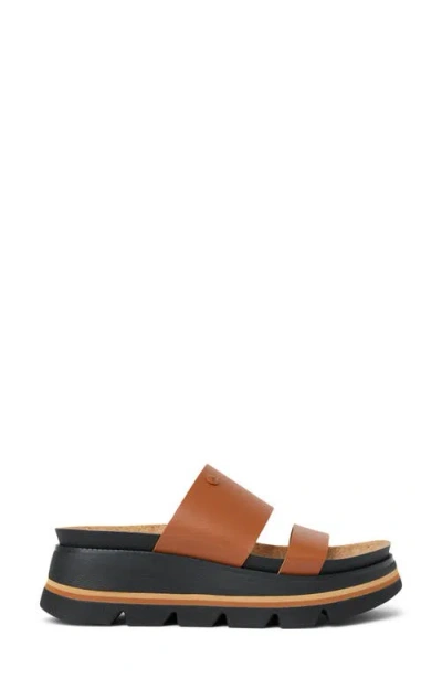 Reef Vista Luxe Siaa Platform Wedge Slide Sandal In Brown