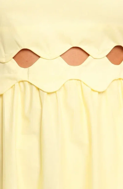 Petal And Pup Petal & Pup Dixie Scalloped Cutout Cotton Maxi Dress In Multi