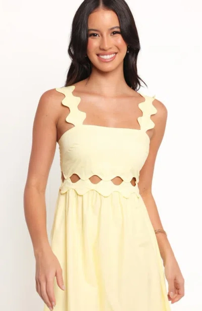 Petal And Pup Petal & Pup Dixie Scalloped Cutout Cotton Maxi Dress In Multi