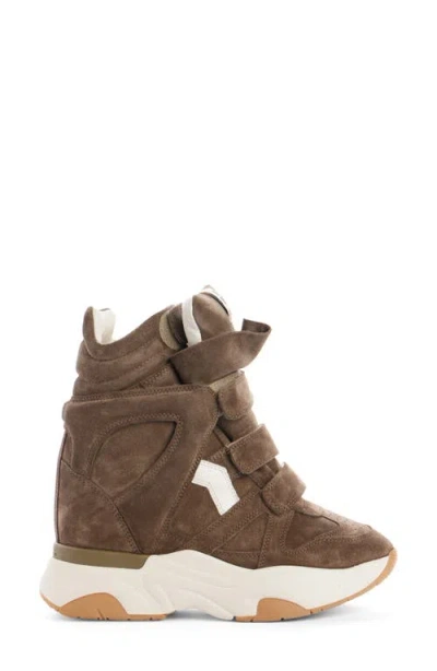 Isabel Marant High-top Suede Sneakers Contrast Sole In Brown