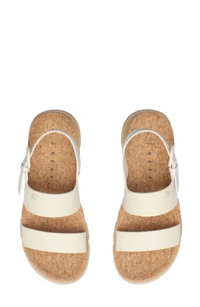 Reef Vista Luxe Liah Slingback Platform Sandal In Neutral