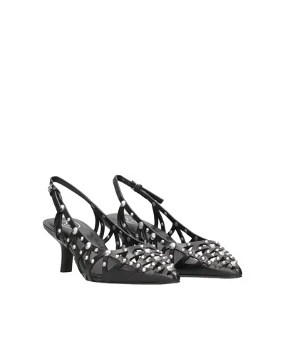Ash Laced Black Low-cut Shoes With Metallic Studs In Black
