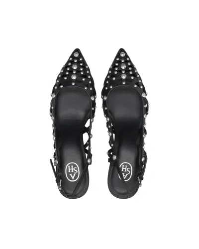 Ash Laced Black Low-cut Shoes With Metallic Studs In Black