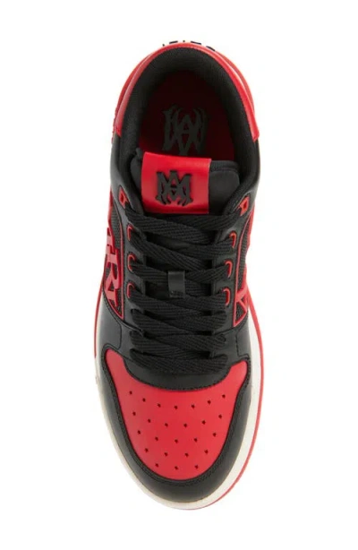 Amiri Low Top Sneakers With Round Toe And Perforated Patch In Black