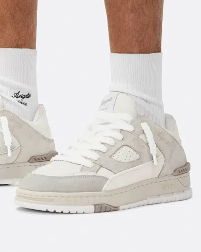 Axel Arigato Suede And Leather Sneakers With Cushioned Sole In Neutral