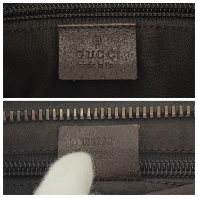 Pre-owned Gucci Beige Brown Gg Canvas Pochette Shoulder Bag ()