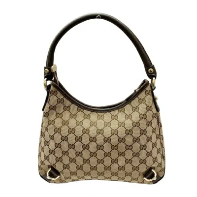 Pre-owned Gucci Beige Canvas Shoulder Bag ()