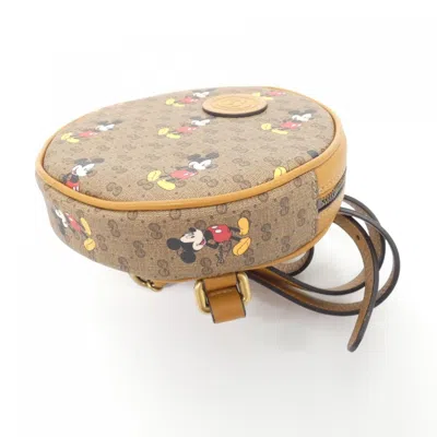 Pre-owned Gucci Beige Light Brown Backpack ()