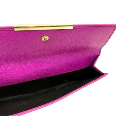 Pre-owned Gucci Beige Purple Canvas Wallet (bi-fold) ()