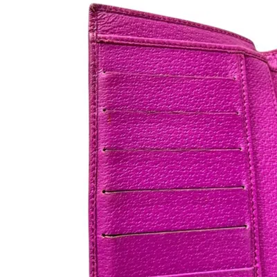 Pre-owned Gucci Beige Purple Canvas Wallet (bi-fold) ()