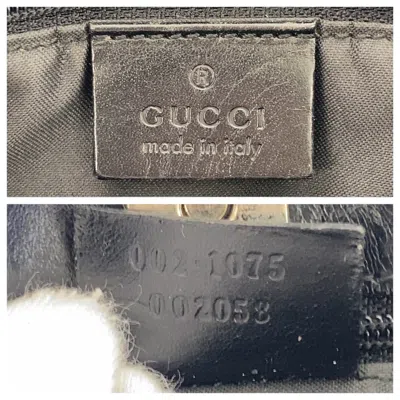 Pre-owned Gucci Black Gg Canvas Leather Shoulder Bag ()
