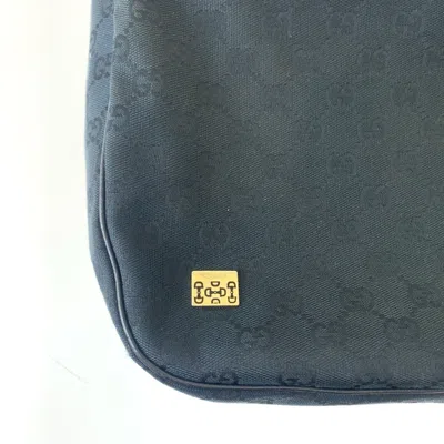 Pre-owned Gucci Black Gg Canvas Shoulder Bag ()