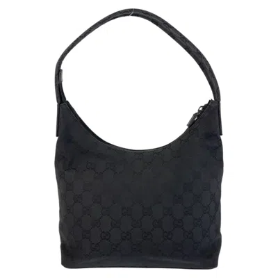 Pre-owned Gucci Black Gg Canvas Shoulder Bag ()