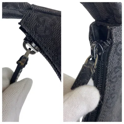 Pre-owned Gucci Black Gg Canvas Shoulder Bag ()