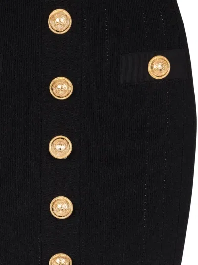 Balmain Women High Waist Buttoned Mini Skirt