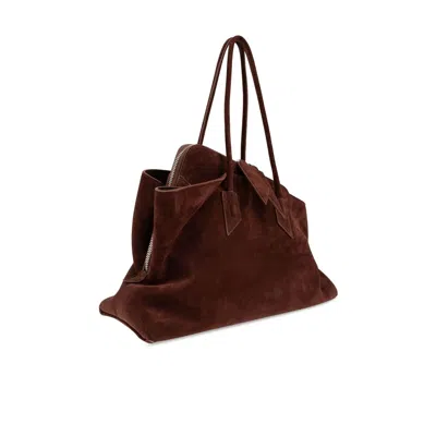 Attico Silver Suede Tote Bag