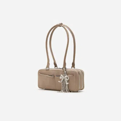 Self-portrait Grey Suede Top Handle Bag