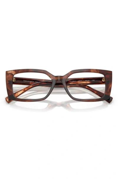 Tiffany & Co . 52mm Rectangular Optical Glasses In Brown