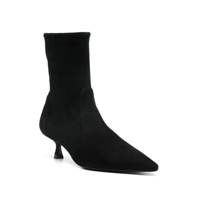 Stuart Weitzman Naomi Stretch Suede Ankle Booties