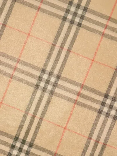 Burberry Versatile Vintage Check Scarf With Fringed Edges In Neutral
