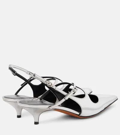 Proenza Schouler Woman Pumps Silver Size 7.5 Leather In Multi