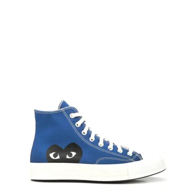 Comme Des Garçons Play Blue Converse Edition Half Heart Chuck 70 High Sneakers In Blue