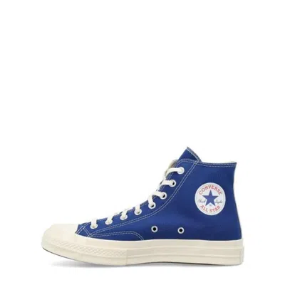 Comme Des Garçons Play Blue Converse Edition Half Heart Chuck 70 High Sneakers In Blue
