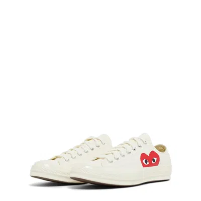 Comme Des Garçons Play Lacing Low-cut Casual Shoes In Neutral