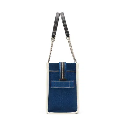 Marc Jacobs The Medium Tote In Blue Denim With Embroidered Logo