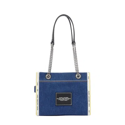 Marc Jacobs The Denim Chain Small Tote Bag Dark Wash