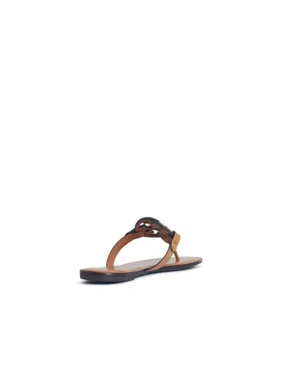 Tory Burch 'miller' Sandals With 'pavé' In Brown Leather In Brown