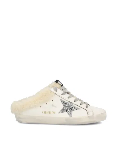 Golden Goose Superstar Sabot Shearling-trimmed Leather Sneakers