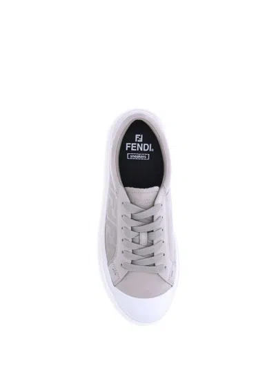 Fendi Domino Sneakers In Gray
