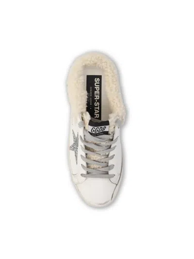 Golden Goose Superstar Sabot Shearling-trimmed Leather Sneakers
