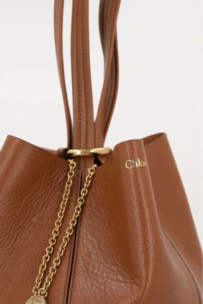 Chloé Spin North-south Tote Bag In Leather