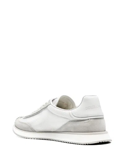 Dolce & Gabbana Two-tone Suede And Mesh Dg Aria Sneakers In Gray