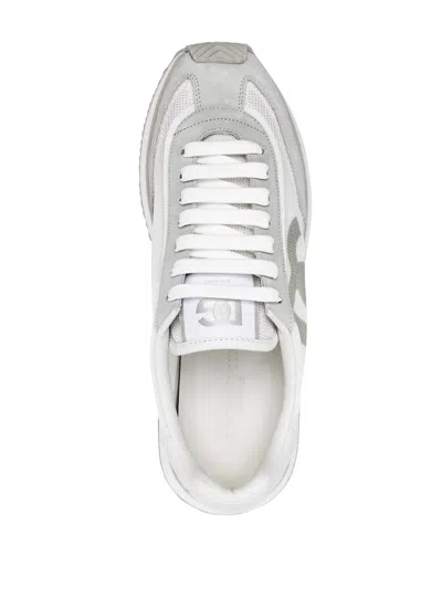 Dolce & Gabbana Two-tone Suede And Mesh Dg Aria Sneakers In Gray
