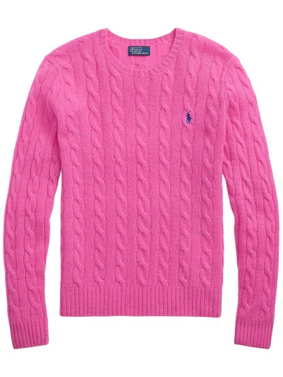 Polo Ralph Lauren Cable Knit Sweater With Round Neckline And Long Sleeves